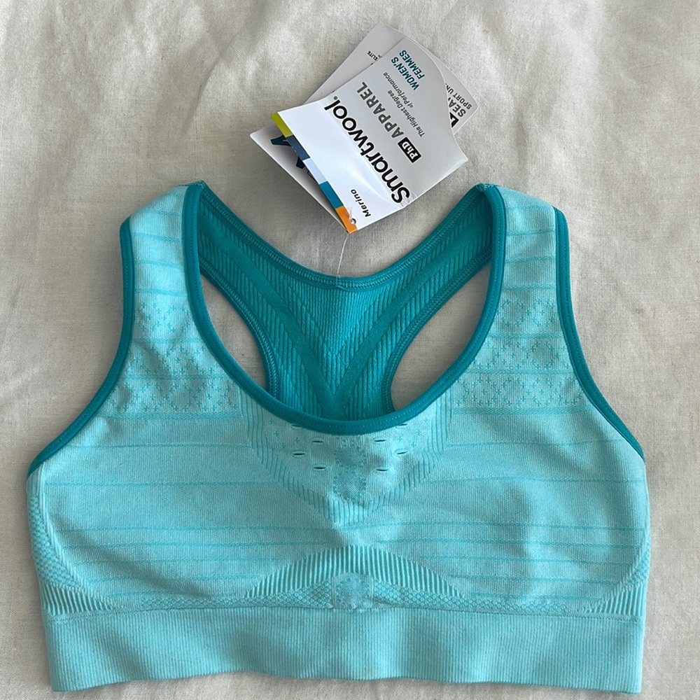 Baby blue Merino Smartwool XS sports bra - NEVER WORN